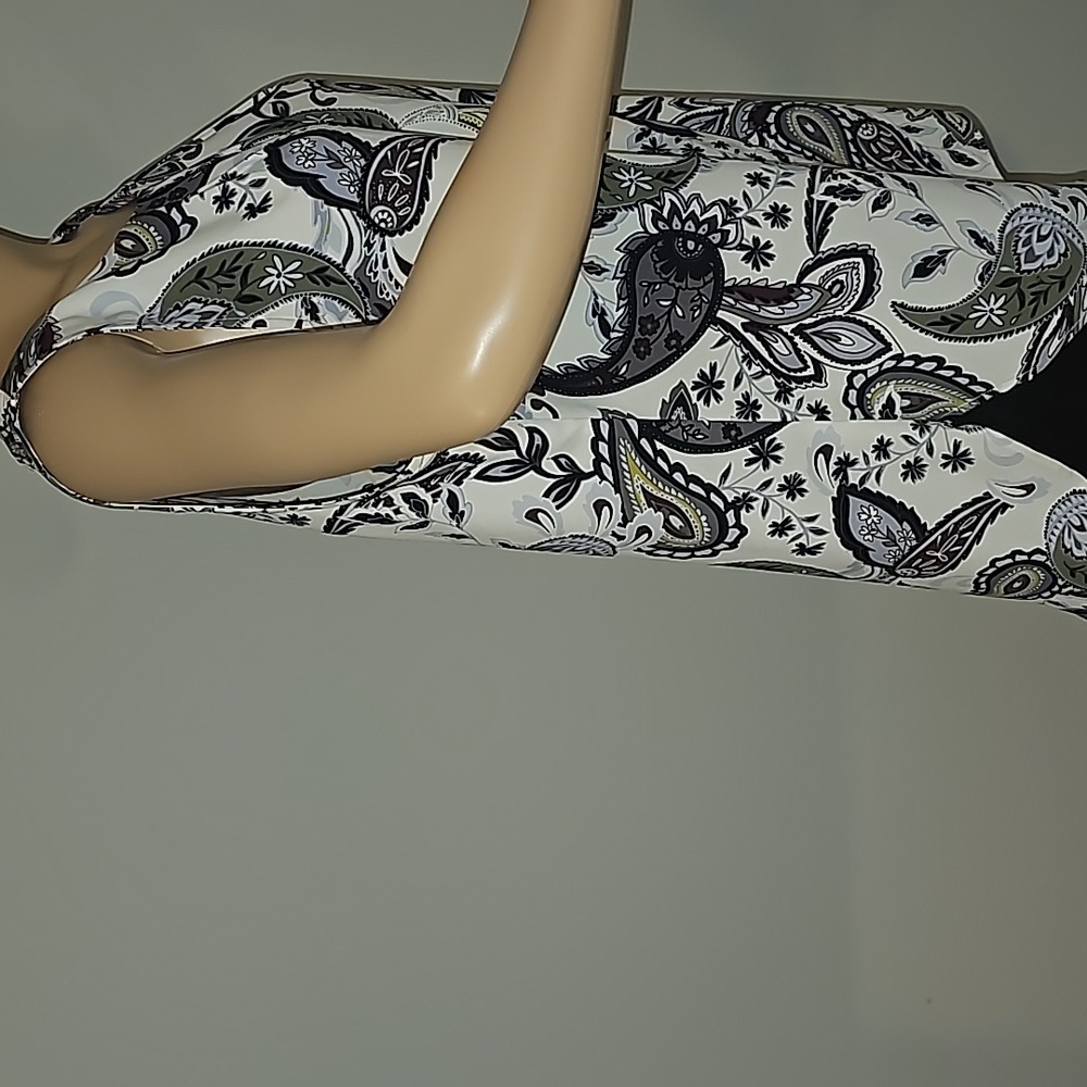 Loft Outlet Round Collar sleeveless Paisley Shell Size M New no tags - Picture 5 of 9